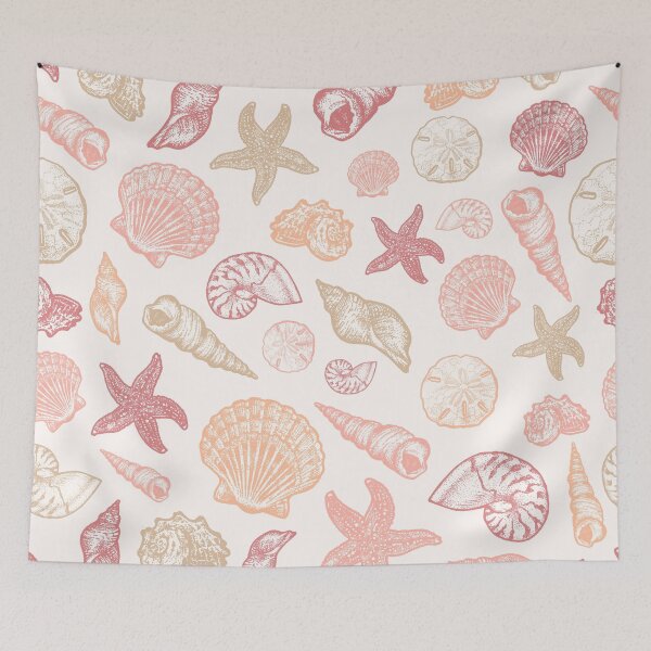 Item preview, Seashell Pattern - Peach Fuzz & Pink designed and sold by Elizabeth Weglein.