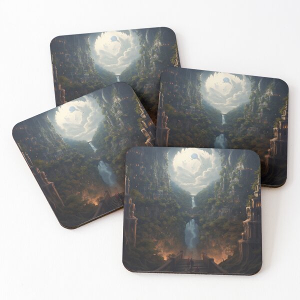 Item preview, City in the forest on the mountains designed and sold by BenenekStore.