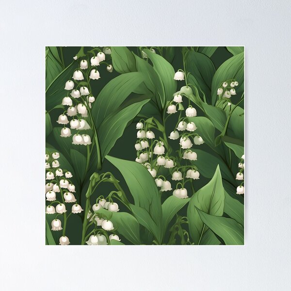 Angel With Lily Of The Valley Antique Image Paper Canvas Or Foam Board  Print