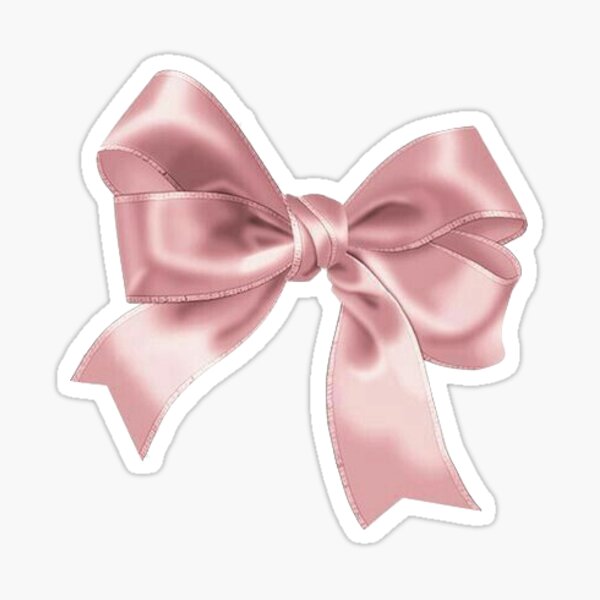 Pink Ribbon Bow Sticker