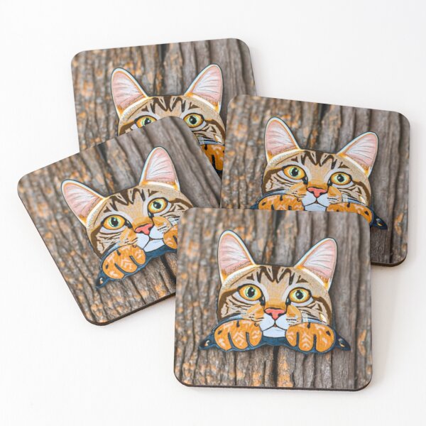 Item preview, cat Peeking Tabby Pin designed and sold by funnyshop222.