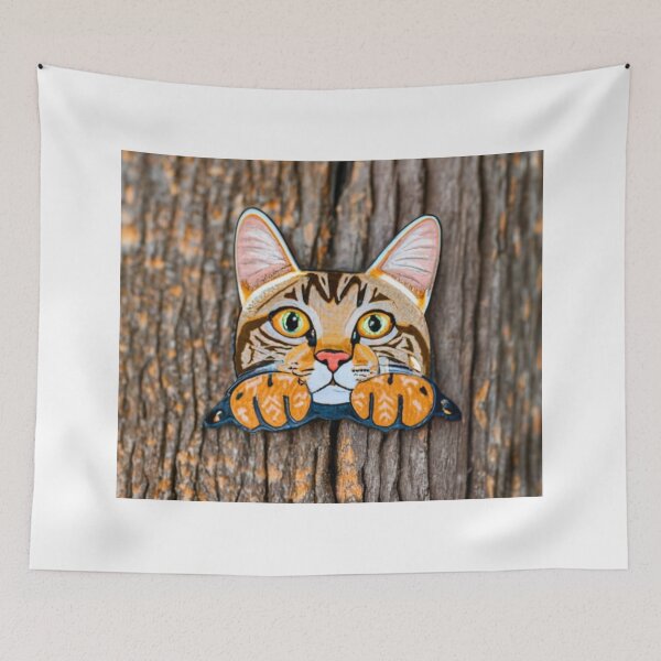Item preview, cat Peeking Tabby Pin designed and sold by funnyshop222.