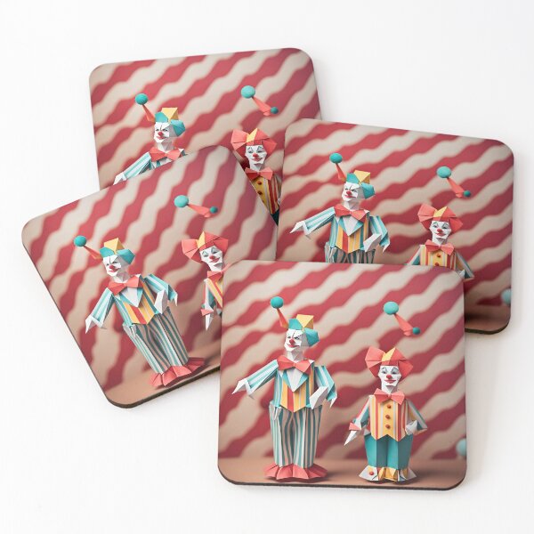 Item preview, Origami Art - Whimsical Duo: The Jestful Jesters of the Circus designed and sold by ArtfulFolds.