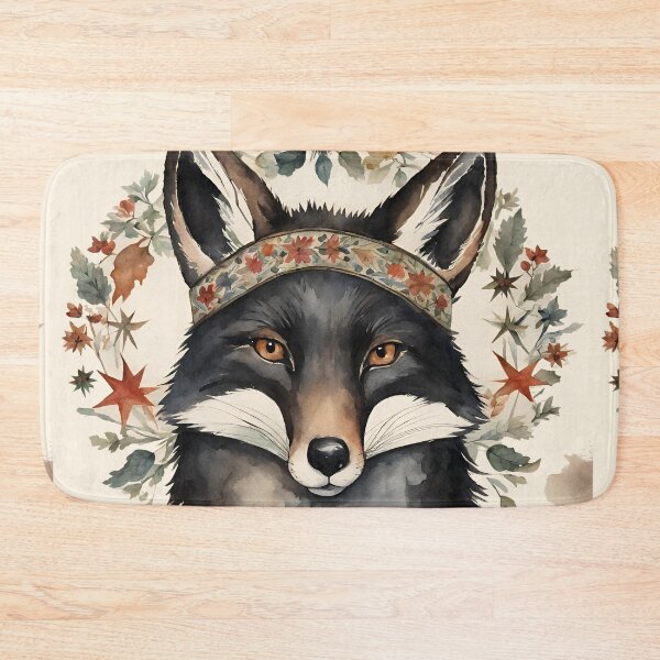 Item preview, Black Fox Woodland Floral designed and sold by FantasyMama.