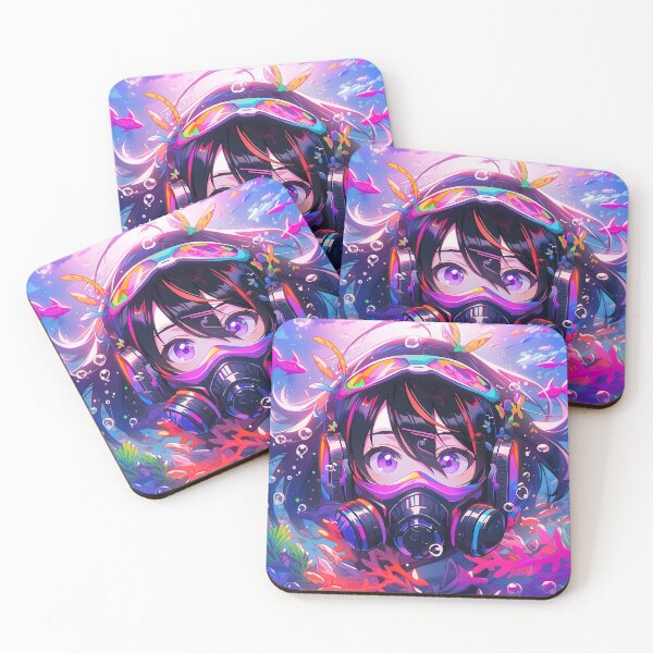 Item preview, Underwater Fantasy Scuba Diver Anime Girl designed and sold by bubblegoth.