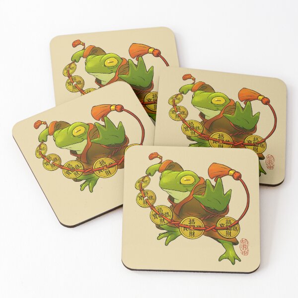 Item preview, chinese frog with lucky coins designed and sold by DingHuArt.