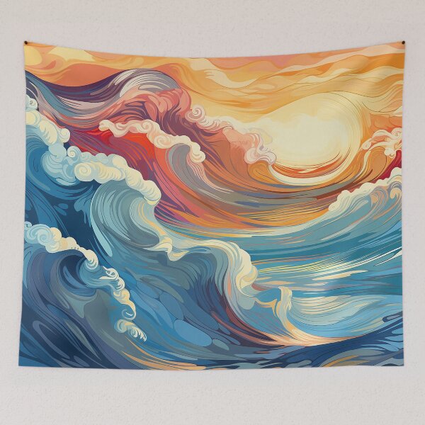 Item preview, Colorful Sunny Waves designed and sold by Humberto Braga.