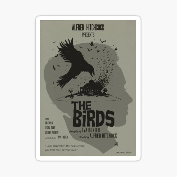 THE BIRDS- ALTERNATIVE POSTER Sticker