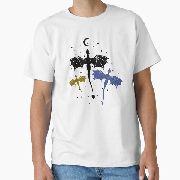 Vista previa del artículo con la obra «Trío de dragones negros, dorados y azul marino», diseñado y vendido por Celticrose721.