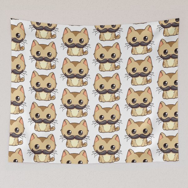 Item preview, Cat Mustache, cute funny, cat miaw designed and sold by Cr320.