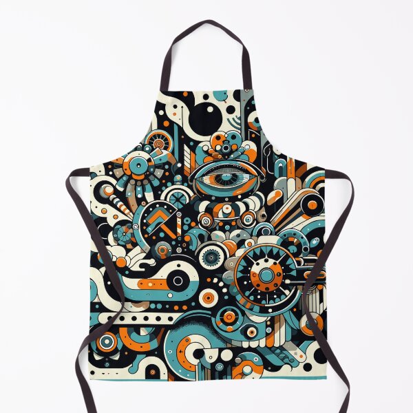 Item preview, Whimsical Abstract Mechanics - Surrealist Artwork designed and sold by ArtbotsGallery.