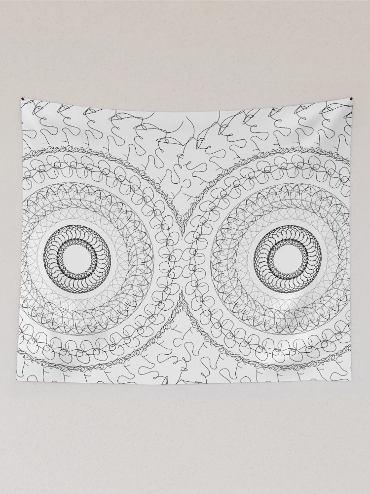 Thumbnail 2 of 3, Tapestry, Programmer Cloth Graphical Visualization Line Art designed and sold by R4CProject.