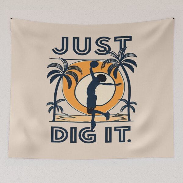 Item preview, Just Dig It Beach Volleyball palyer serving the ball  Cool Vintage designed and sold by UrbanGraphixs.