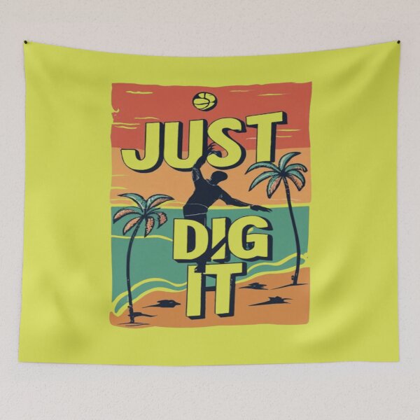 Item preview, Just Dig It Beach Volleyball palyer serving the ball  Cool Vintage designed and sold by UrbanGraphixs.