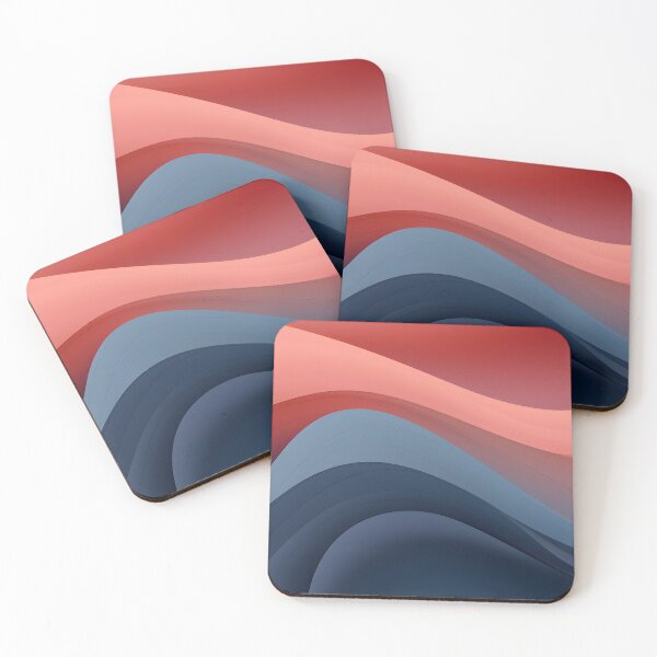 Item preview, A colorful waves in red and blue designed and sold by johndesign88.