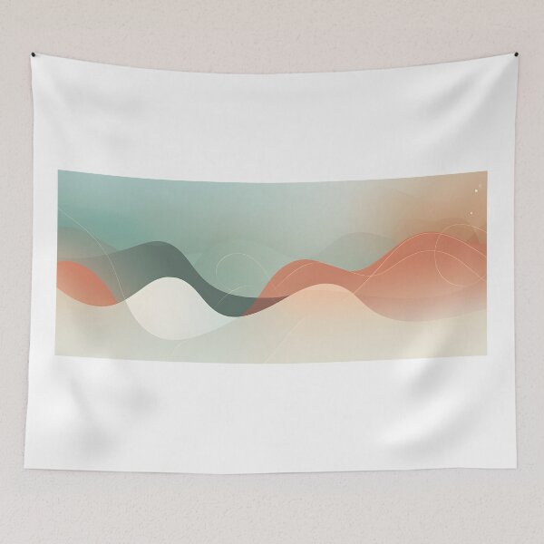 Item preview, A colorful waves on a white background designed and sold by johndesign88.