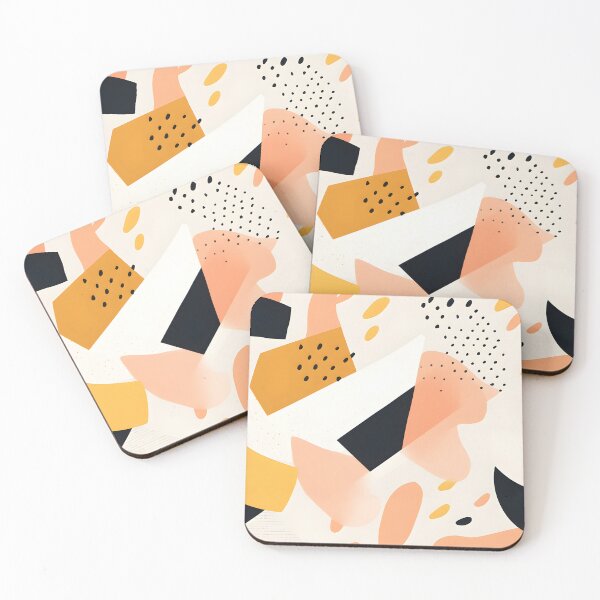 Item preview, A colorful pattern with black and orange shapes designed and sold by johndesign88.