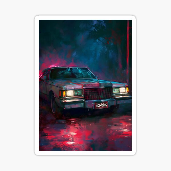 Item preview, Cruising Through Stranger Things Time: A Pop-Cubist Fusion in Hawkins Generative AI designed and sold by JuxtaJoy Studios.