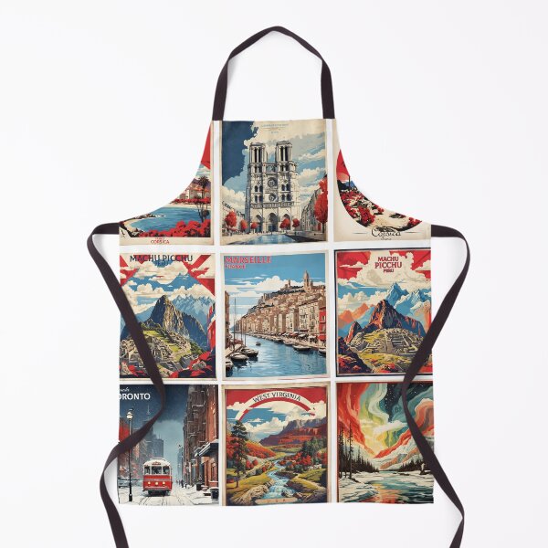 Artikelvorschau, Gemischte Länder, Vintage-Tourismusposter, Weltaufkleber-Set, 5 Stück entworfen und verkauft von TravelersGems.