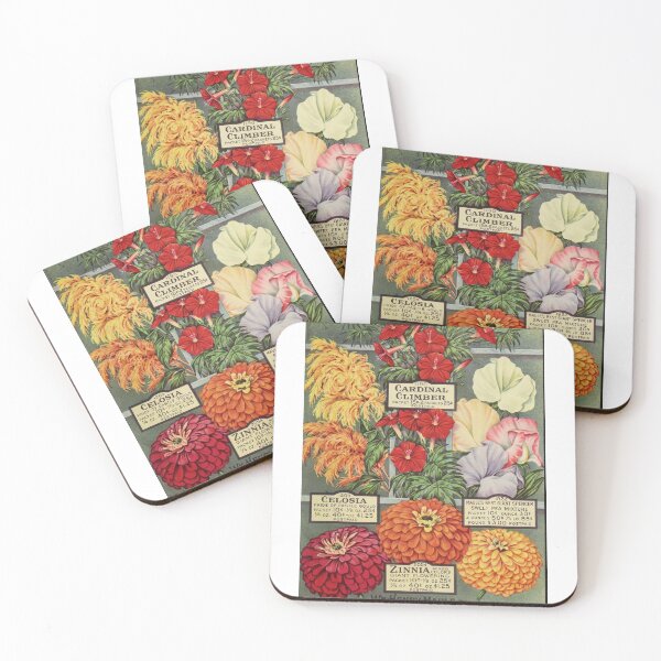 Item preview, Cardinal Climber, Sweet Peas, Zinnias, and Celosia designed and sold by Noura Sultani.