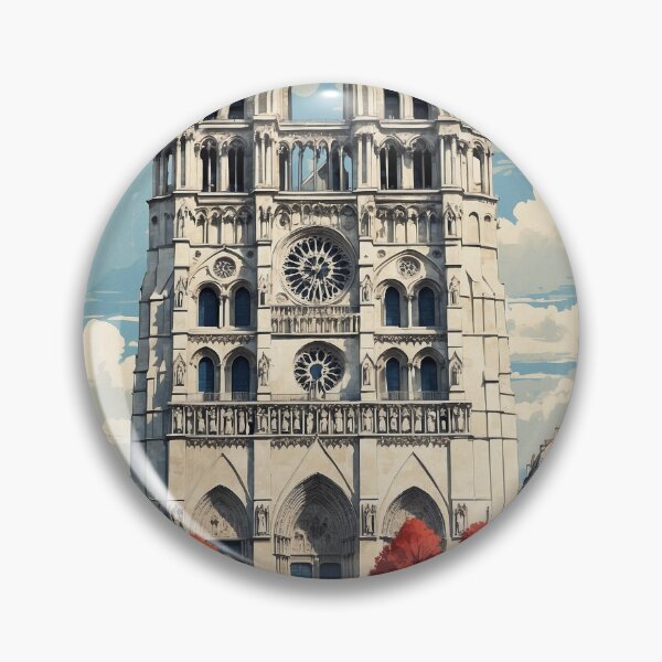 Item preview, Cathedrale Notre Dame France Vintage Poster Tourism 3 designed and sold by TravelersGems.