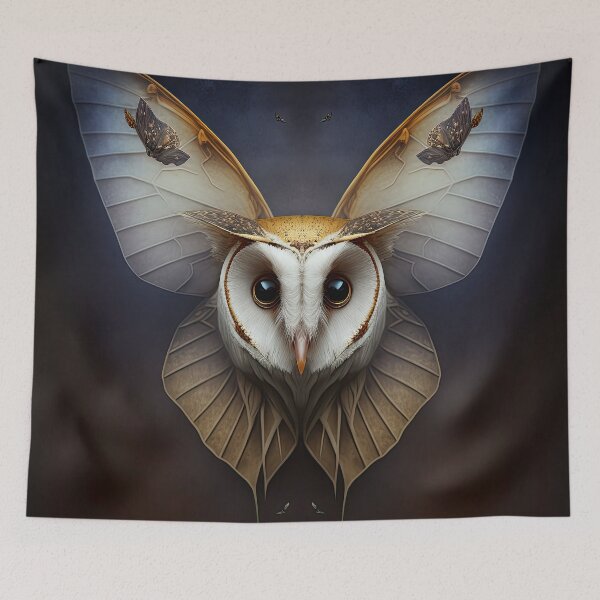 Item preview, Surreal barn owl moth designed and sold by locustgirl.