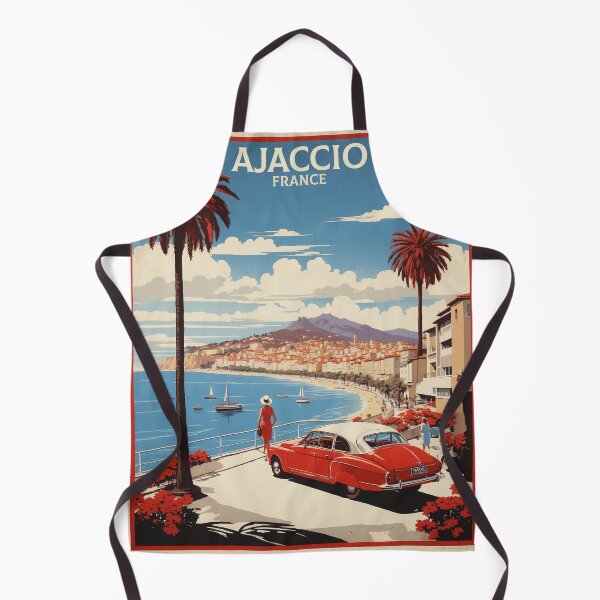 Item preview, Ajaccio France Vintage Poster Tourism  designed and sold by TravelersGems.
