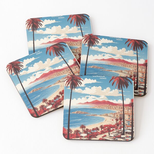 Item preview, Ajaccio France Vintage Poster Tourism 2 designed and sold by TravelersGems.