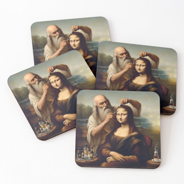 Item preview, Da Vinci’s Touch Exclusive Mona Lisa Shave Design T-Shirt designed and sold by vahithakseven.