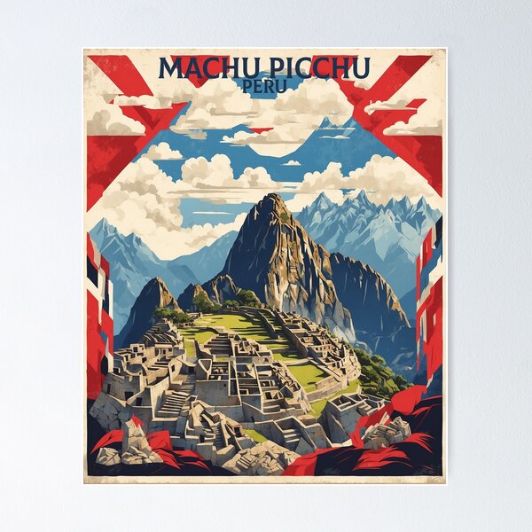 Item preview, Peru Macchu Picchu Vintage Poster Tourism 3 designed and sold by TravelersGems.