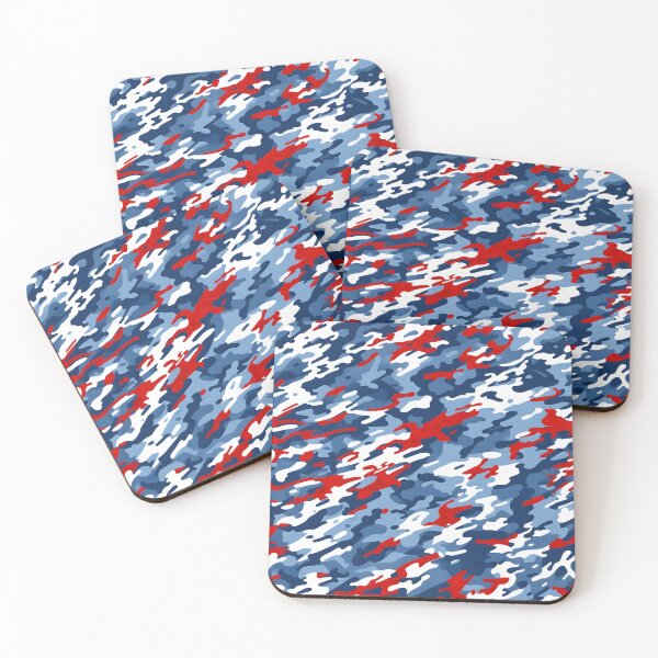Item preview, Red, blue and white camouflage designed and sold by TheCamoShop.