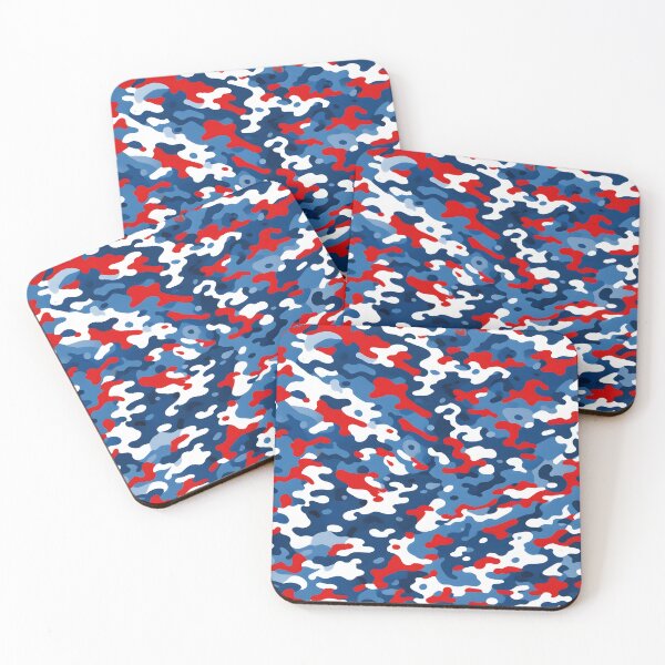 Item preview, Red, blue and white camouflage  designed and sold by TheCamoShop.