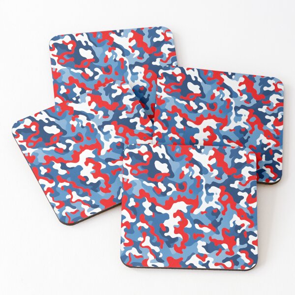 Item preview, Red blue and white camouflage  designed and sold by TheCamoShop.