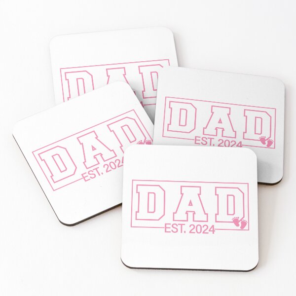 Item preview, Dad Est 2024 Expect Baby Girl 2024 New Dad 2024 Matching Pregnancy Announcement designed and sold by QUOTABLE STICKERS.