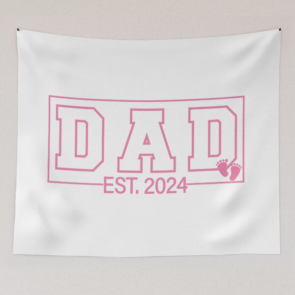 Item preview, Dad Est 2024 Expect Baby Girl 2024 New Dad 2024 Matching Pregnancy Announcement designed and sold by QUOTABLE STICKERS.