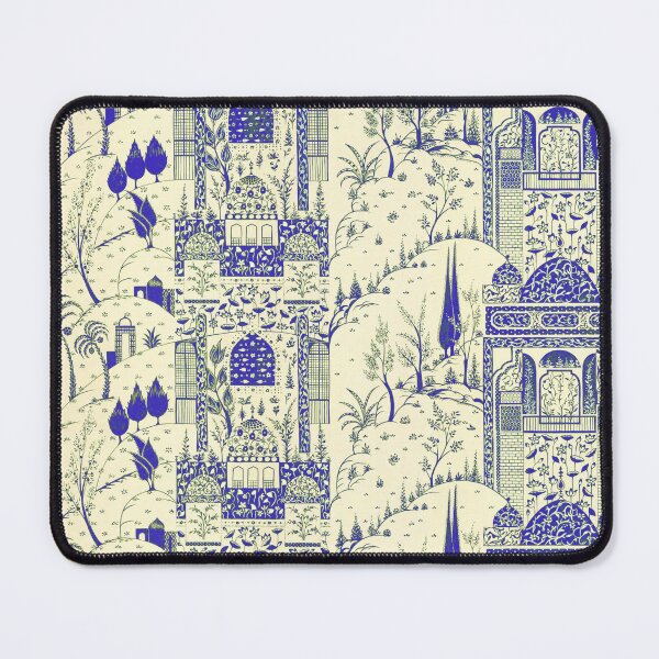 Item preview, Indian miniature inspired in blue  designed and sold by MoisOneOffs.