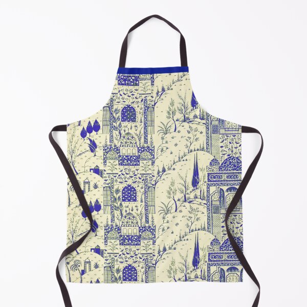 Item preview, Indian miniature inspired in blue  designed and sold by MoisOneOffs.