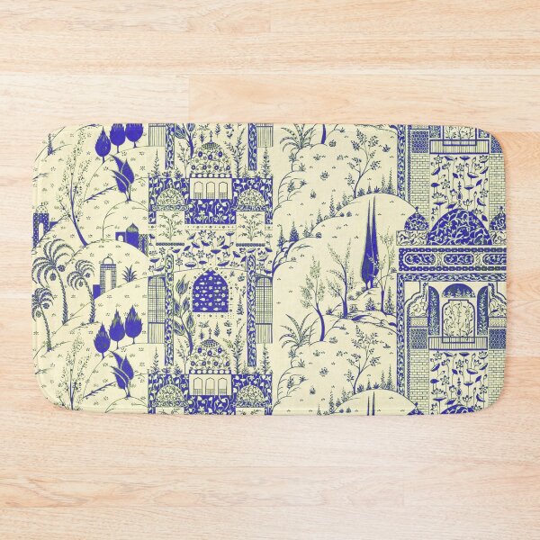Item preview, Indian miniature inspired in blue  designed and sold by MoisOneOffs.