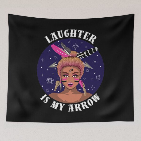 Item preview, Laughter Is My Arrow designed and sold by ZodiacWonders.