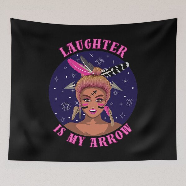 Item preview, Laughter Is My Arrow. sagittarius zodiac designed and sold by ZodiacWonders.