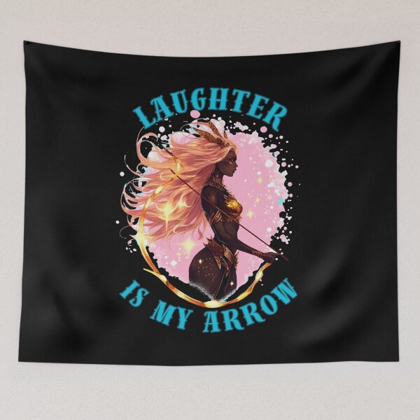Item preview, Laughter Is My Arrow. sagittarius quote designed and sold by ZodiacWonders.