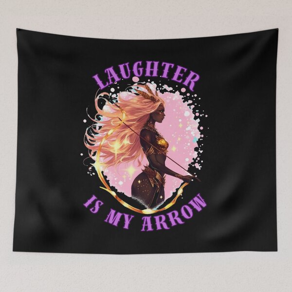 Item preview, Laughter Is My Arrow. sagittarius astrological sign designed and sold by ZodiacWonders.