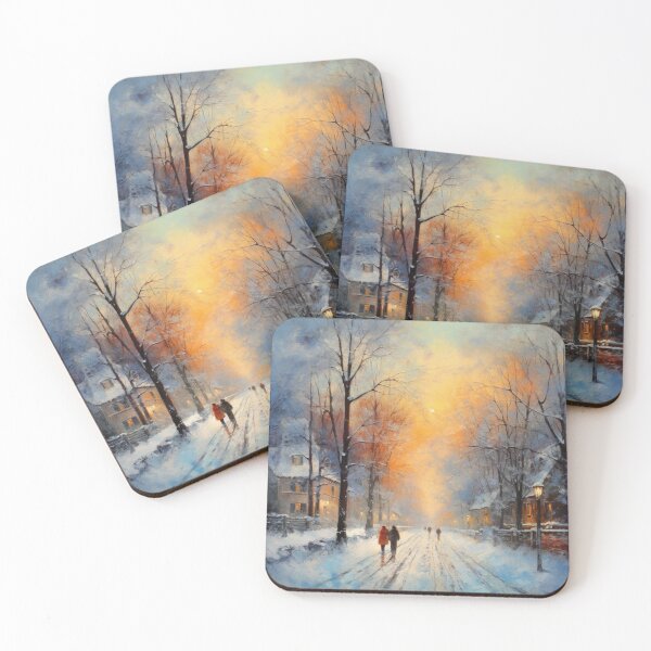 Item preview, Winter Painting Impressionism Style designed and sold by Myra365Art.