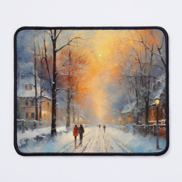 Item preview, Winter Painting Impressionism Style designed and sold by Myra365Art.