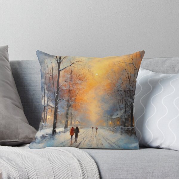 Item preview, Winter Painting Impressionism Style designed and sold by Myra365Art.