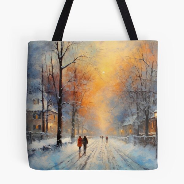 Item preview, Winter Painting Impressionism Style designed and sold by Myra365Art.