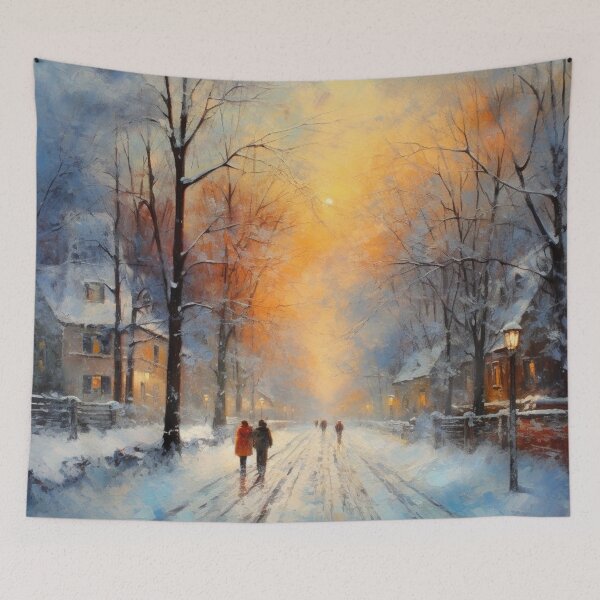 Item preview, Winter Painting Impressionism Style designed and sold by Myra365Art.