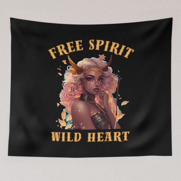Item preview, Free Spirit, Wild Heart. sagittarius sayings designed and sold by ZodiacWonders.