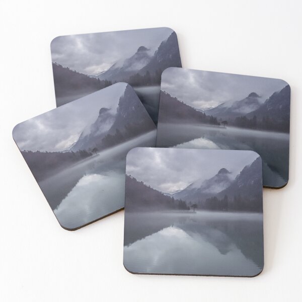 Item preview, Dark foggy lake mountains forest landscape photography #30 designed and sold by JosephinFelicia.