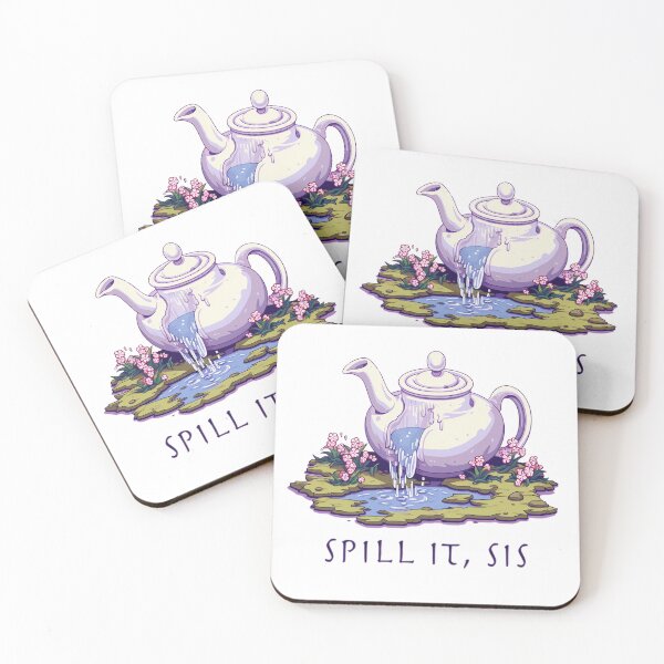 Item preview, "Spill It, Sis" Cute Teapot Design designed and sold by Ashburnsmum2018.